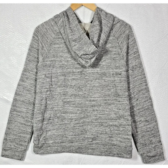 O'Neill Women's Hooded Sweatshirt Hoodie Size Medium Hamsa Hand Heathered Gray - Picture 2 of 5